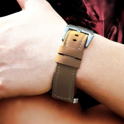 Watch Strap for rolexable Huawei Genuine Leather Watch Band for Paneraing Buckle Wrist band Smartstrap free tools