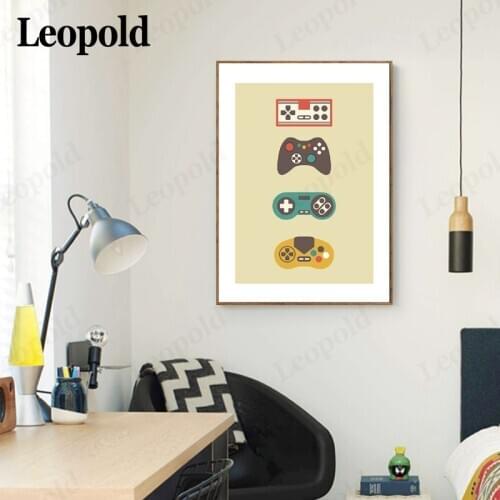 Retro Still Life Figure Toy Canvas Poster Print Game Player Gift Video Game Vintage Picture Wall Art Boy Children Room Decor
