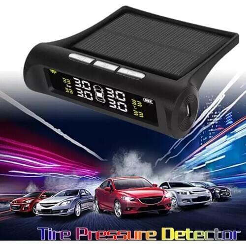 RV Car TPMS Tire Pressure Alarm Monitor System Solar Powered External Sensor