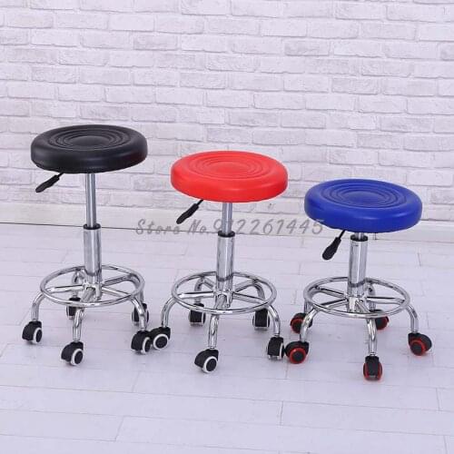 Beauty Stool Work Stool Lift Chair Rotating Hairdressing Stool Bar Stool Bar Stool Iron Manicure Stool Pulley