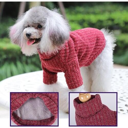 Warm Dog Cat Sweater Clothes Knitted Pet Puppy Winter Clothing Costume Coat For Small Dogs Kitten Chihuahua French bulldog Pug