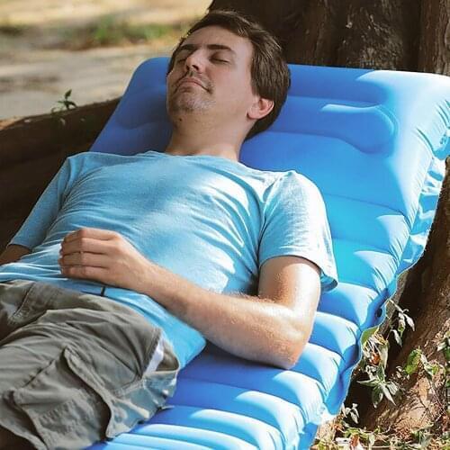 Camping Sleeping Pad Inflatable Air Mattresses Outdoor Mat Furniture Bed Ultralight Cushion Pillow Hiking Trekking