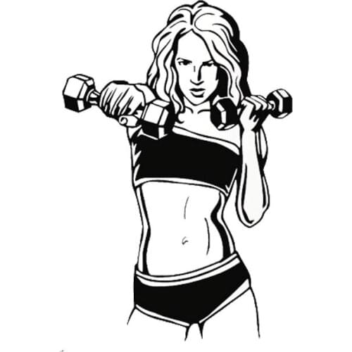 Waterproof car decals fashion fitness car stickers external accessories car with personality I PVC stickers girl accessories