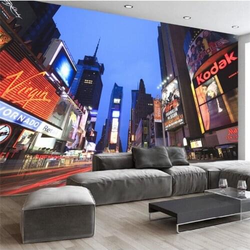 Wellyu papier peint wallpaper for walls 3 d Custom wallpaper European-style retro city night street decoration KTV backdro