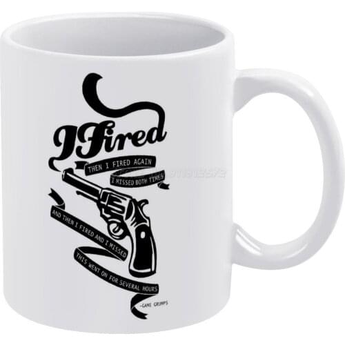 I Fired And I Missed White Mug New Good Quality Print Mug 11 Oz Coffee Cup Lets Play Youtube Game Grumps Game Grumps I Fired an