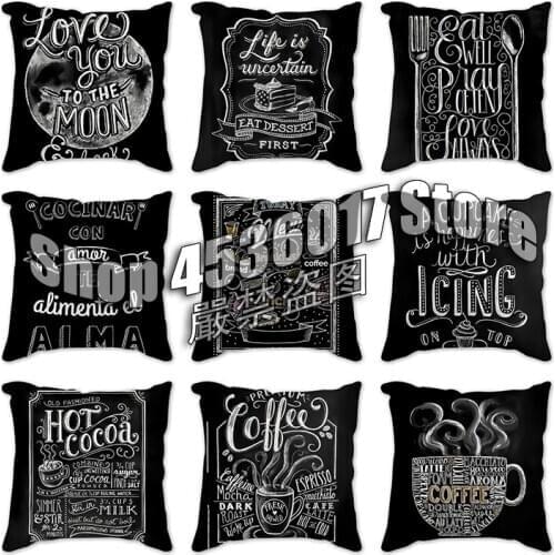 Southern Chalk Art Printed Cushion Cover Christmas Gift Decorative Pillow Covers for Home Sofa Polyester Throw Pillowcases 45cm