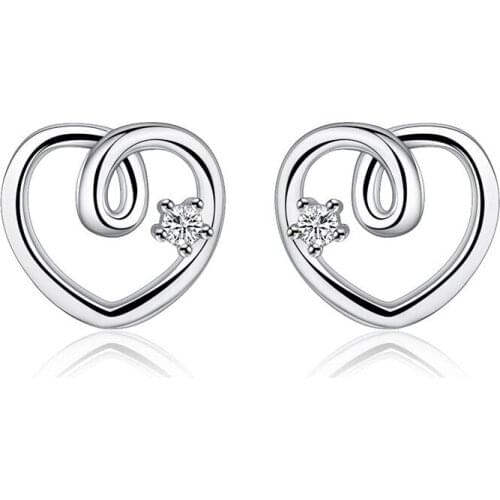 MENGYI New Hollow Simple Fashion Heart 9 2 5 stud Earrings Sweet Gold Love Earrings Women Gifts Jewelry