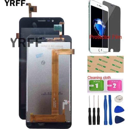 LCD Display Touch Screen For Homtom HT16 Touch Screen Digitizer Panel LCD Display Front Glass TouchScreen Tools Protector Film