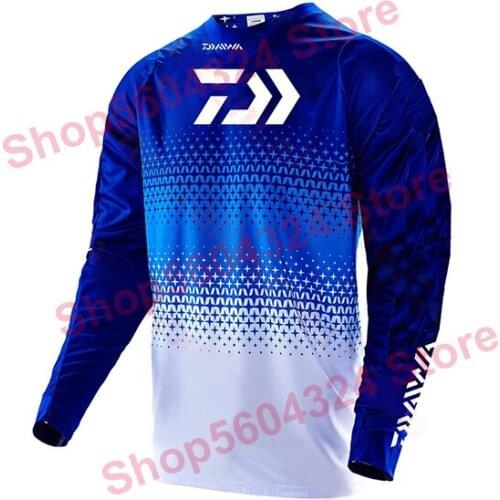 2021 Winter Daiwa Men Long Sleeve Fishing Clothes Fishing Shirt Keep Warm Sweatshirt Jacket Outdoor Sports Fleece Fishing Coat