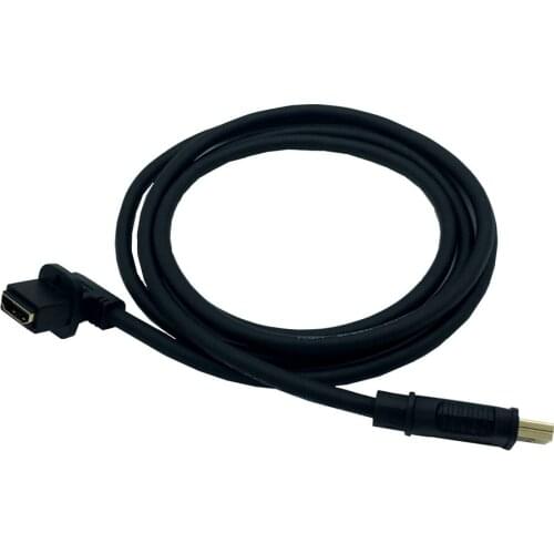 1.5m HDMI male to female panel mount90 Degree left Angle extension Gold plated Cable