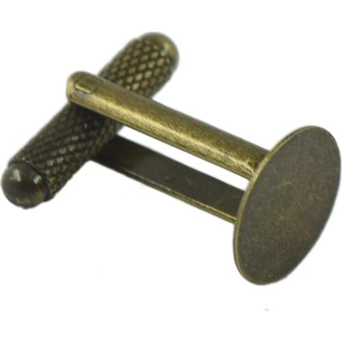 10 PCS Copper Cuff Links Base DIY Men Wedding Business Shirt Vintage Bronze