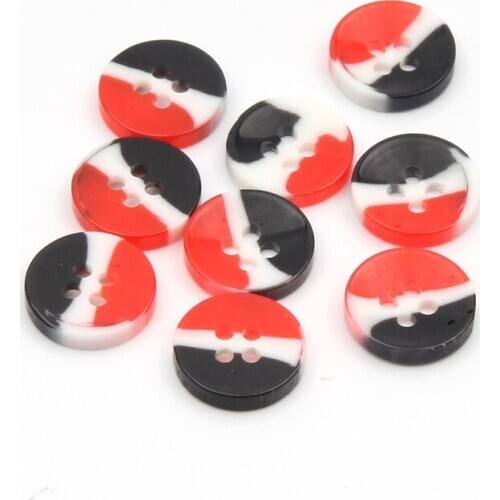 100pcs 13mm Mixed Stripe Resin Button For Sewing Clothes Knitting Needles Crafts Scrapbooking DIY Fabric Needlework Buttons