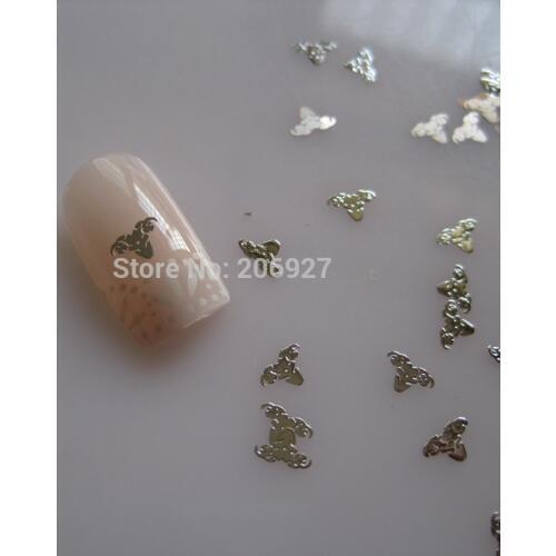 MS250-1 100pcs Silver Cute Aries Constellation Metal Sticker Nail Art Metal Sticker Nail Art Decoration Non-adhesive Sticker
