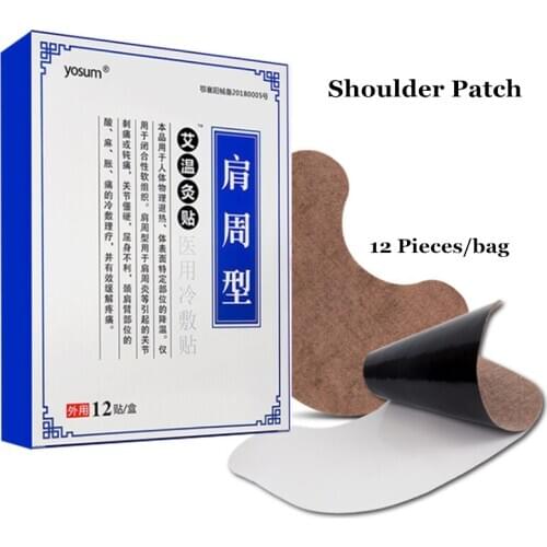 12 Pieces Shoulder Knee Neck Lumbar Pain Relief Patch Joint Cooling physiotherapy Wormwood Plaster Moxa Moxibustion Health Care