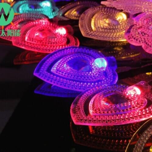 20LED Solar Light Outdoor Waterproof Heart Shape Solar Fairy String Light Garden Solar Lamp Garden Christmas Decorations