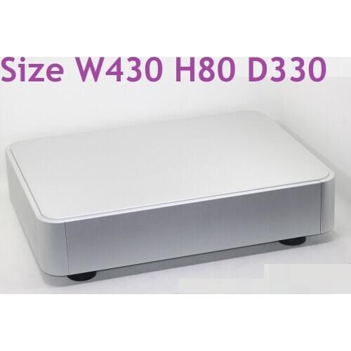 4308 Full Aluminum Enclosure Mini AMP Case Power Amplifier Box DIY Chassis Size W430 H80 L330
