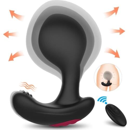 Remote Control Anal Ball Butt Plug Dildo Vibrator Inflatable Huge Male Prostate Massager Big Expansion Gay Sex Toy For Women Men