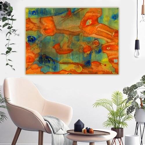 Citon Gerhard Richter《Root.1997》Canvas Oil Painting Artwork Poster Picture Wall Background Decor Home Living Room Decorations