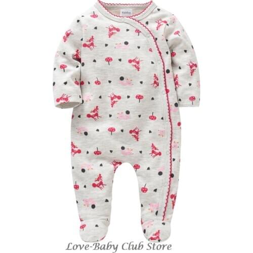 Newborn Infant Girls Rompers Baby Boys Jumpsuits Autumn Winter One-Pieces Printing Roupa de Bebes 3M 6M 9M 12M