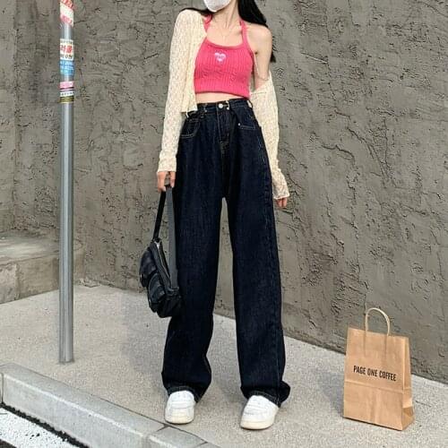 Jeans Women High Waist Denim Pants Mom Vintage Harem Pants Casual Boyfriend Jean 2021 Black Loose Jeans for Women Fashion New