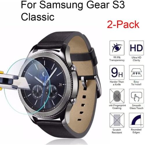 Tempered Glass Screen Protector For Samsung Gear S3 Classic 2 Pack Full Cover Film Replacement Protective Cover Accessories 20Fb