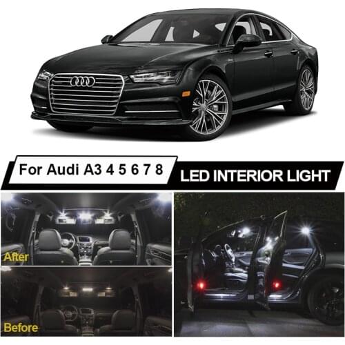 Canbus LED Interior Light Kit For Audi A3 8L 8V 8P A4 B5 B6 B7 B8 A5 A6 C5 C6 C7 A7 A8 D2 D3 Map Dome Trunk Glove Box Car Lamps