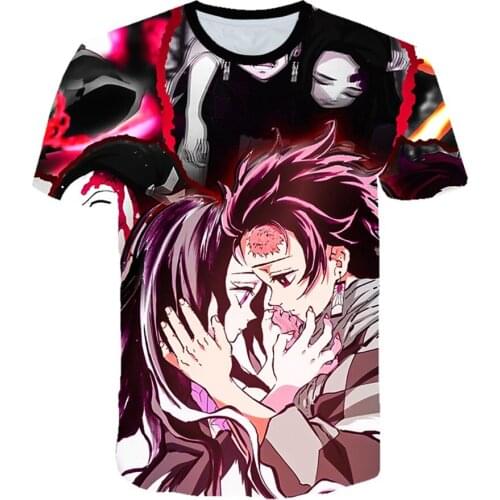 New Anime Ghost Blade 3d Printing T Shirt Fashion Hip Hop Harajuku Style Short Sleeve T-shirts Unisex Plus Size Top Clothes
