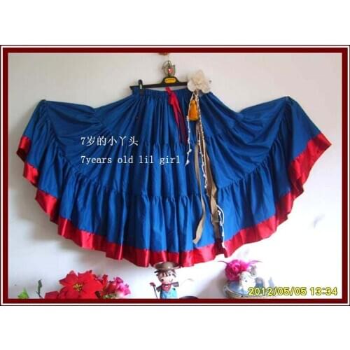 Cotton 3Tiered 12Yards Ats Gypsy Tribal Belly Dance Skirt With Border EG16