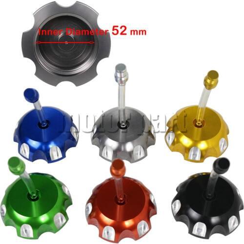 52mm Diameter CNC Aluminum Motorcycle Gas Fuel Tank Cap Cover For Honda CRF 250 450 230 CRF250 Dirt Bikes Off Road Vehicles