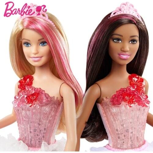Genunie Barbie Doll Dreamtpia Sweetville Princess Bring 4 Light&sound Music Singing Girl Toy Birthday Gift DYX28 DYX29
