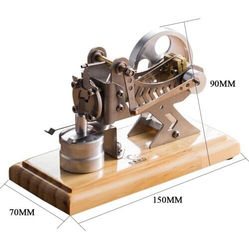 Hot Air Stirling Engine Mini Model Scientific Toy Teaching Aid Metal Frame