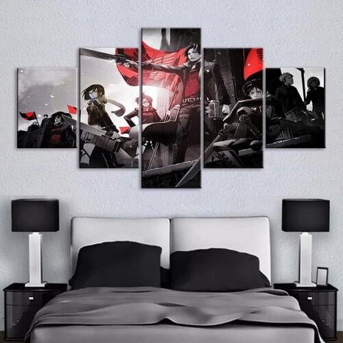 Modular Pictures Home Anime Attack on Titan Decoration Fight Wall Art Modern Canvas Prints Painting For Bedroom Poster No Frame