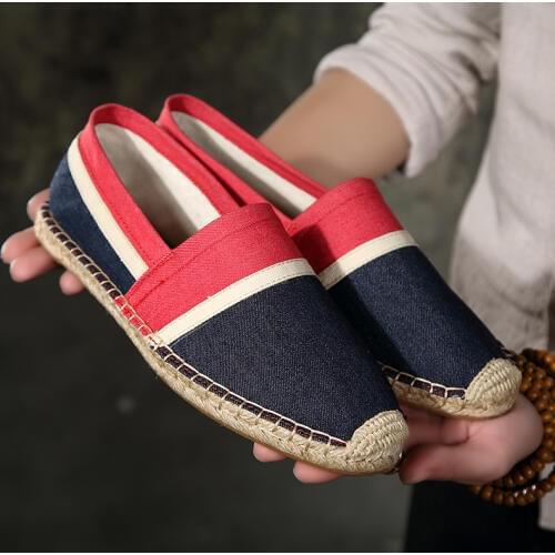 2020 Spring Fishmen Shoes Mens Shoes Casual Cotton Straw Espadrilles Chinese Style Shoes Rubber Soles Loafers Light Flat 2020