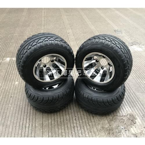 Set of 4 pcs) Modified Karting Parts ATV Electric Car 225/45-10 Inch 18x9-10 Road Tire Aluminum Wheel Hub
