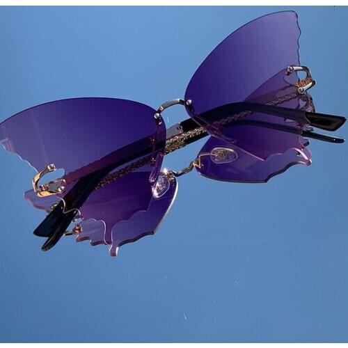 2021 Summer New Woman Sunglasses Outdoor Sun Visor Fashion Butterfly Shape Multicolor Mixed Oversized