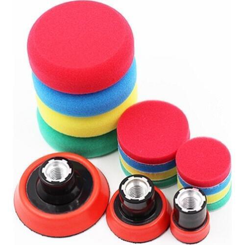 NEW 5pcs/set M14 Polishing sponge disc With sponge for Automobile finish polishing 1" 25MM 2" 50mm 3" 75mm