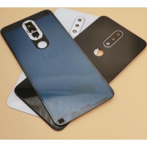 New Original Rear Housing Case For Nokia X6 6.1 Plus Glass Battery Back Cover With Camera Lens Repair Parts