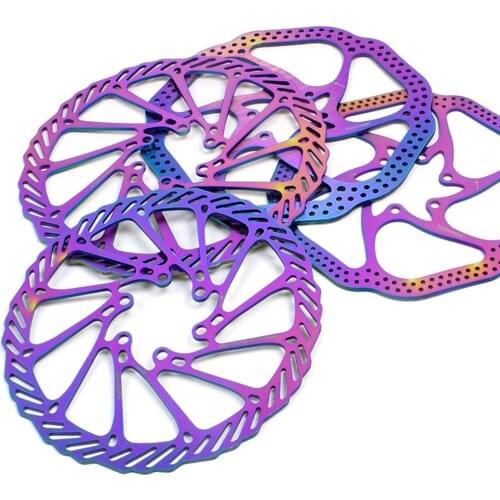 160/180mm Stainless Steel Bicycle Dazzling Brake Colorful Discs Ultra-Light Mountain Bike Rotor Disc Brake for Bicycle Parts
