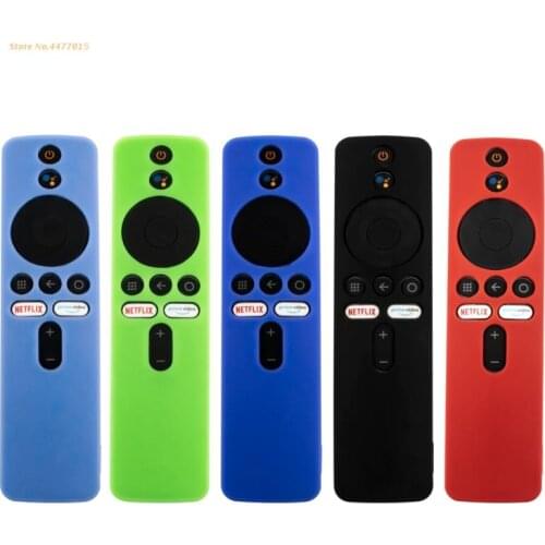 K1AB Anti-Slip Shockproof Protective Cover Soft Silicone Skin Remote Control Case for Xiao-mi Mi Box S Mi Box 4 Controller
