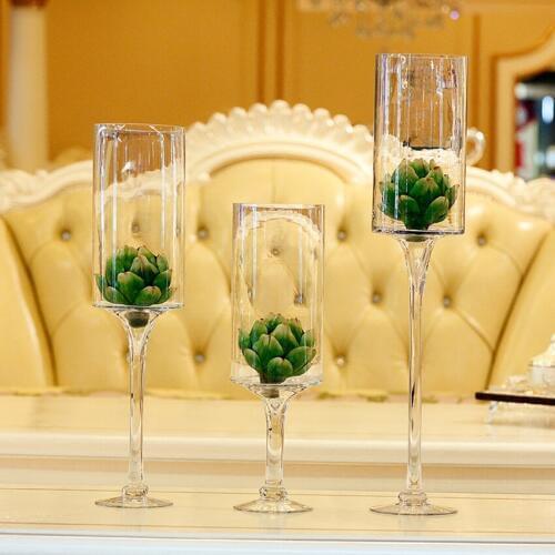 Clear fashion creative Champagne cup Glass Vase Bottle Terrarium Hydroponic Planter Pot Flower DIY Home wedding Decor