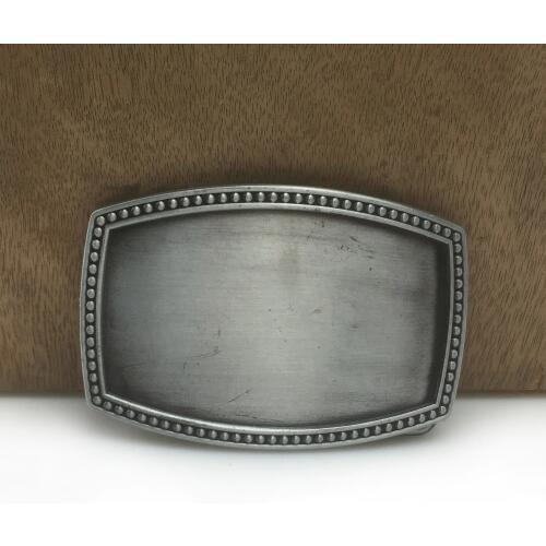 BuckleClub rectangle DIY jeans gift belt buckle for men FP-03712-2 pewter finish 4cm width loop drop shipping