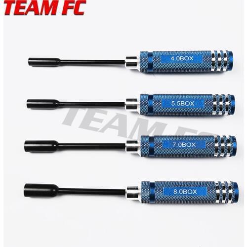 4Pcs/set 4.0/5.5/7.0/8.0mm Hexagon Screwdriver Nut Wrench Tool Screw Driver for RC Model Car Boat TRX4 Helicopter S75