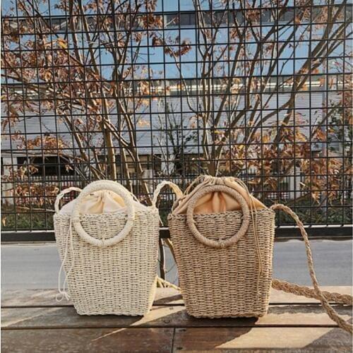 Bags For Fashion Women 2019 Straw Summer Beach Tote Bag Ladies Casual Holiday Wicker Rattan Bags Two Colors