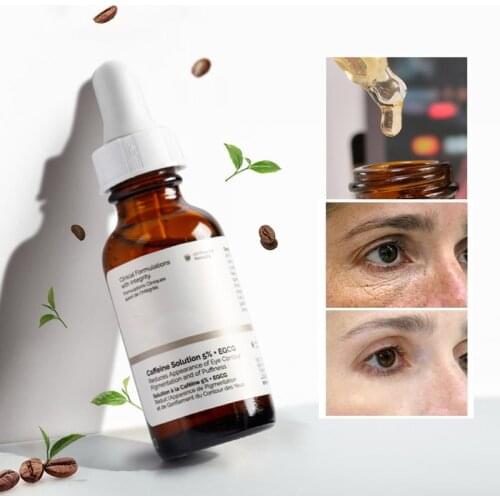 Eyes Care 30ml Caffeine Solution 5% + EGCG Reduces Eye Puffiness and Dark Circles Firming Face Repair Eye Essence