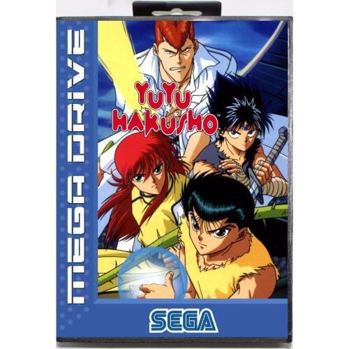 Yu Yu Hakusho Makyou Toitsusen 16 bit MD Game Card With Retail Box For Sega Mega Drive