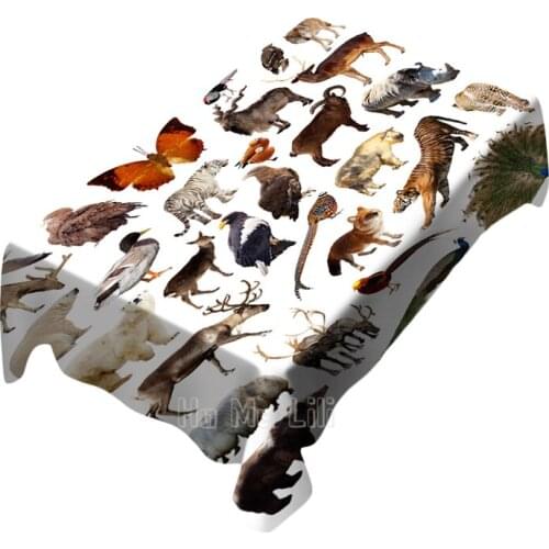 Animal Figure Mini Jungle Animal Toy Set Tablecloth Indoor Outdoor Art Unique Design
