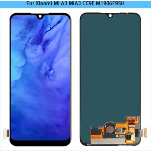 New For Xiaomi Mi A3 MiA3 CC9E M1906F9SH LCD Display Touch Screen Penal Digitizer Assembly TFT Display Screen Replace