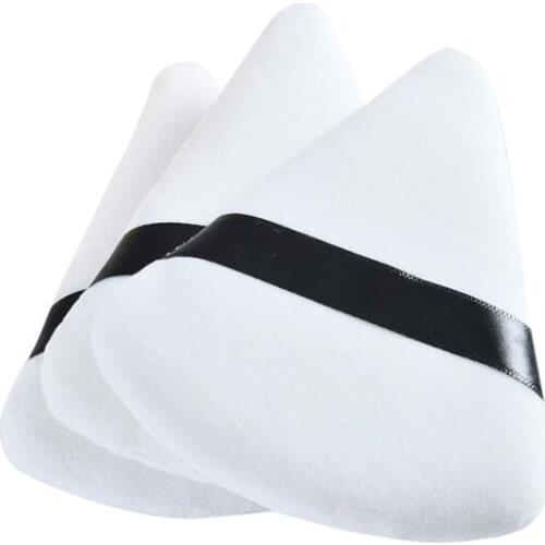 1/2pcs White Triangle Velvet Powder Cosmetic Puff Beauty Sponge Bigger In Wet Foundation Makeup Puff Tools 11*9.5cm