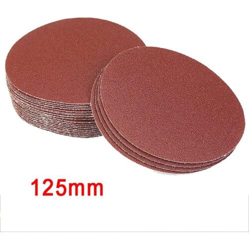 2Pcs Sanding Polishing Paper 5" 125mm Diameter Sanding Discs Round Sandpaper Pads Hook and Loop Grit 40#~2000