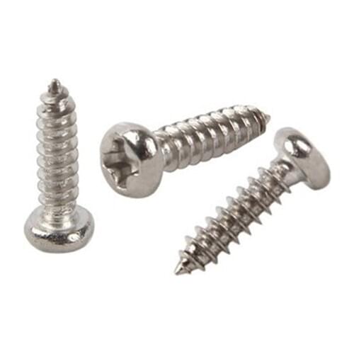 2000PCS Carbon Steel M3*12 M3X12 Round Head Nickel Plated Philips Cross Head Self Tapping Screws Micro Electronic Screws